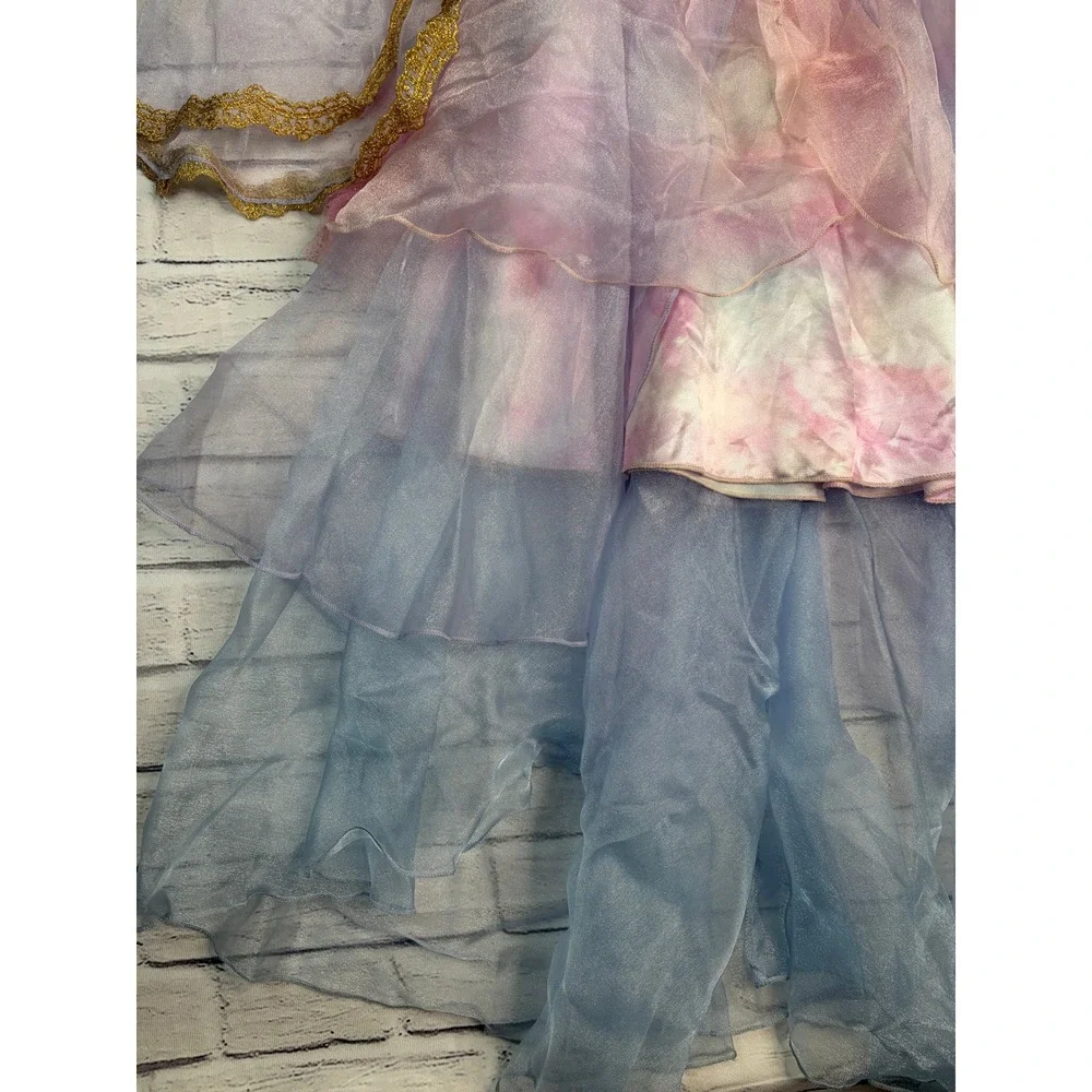 Chasing Fireflies Girls Fairy Princess Costume Dress Pink Blue Watercolor Size 8